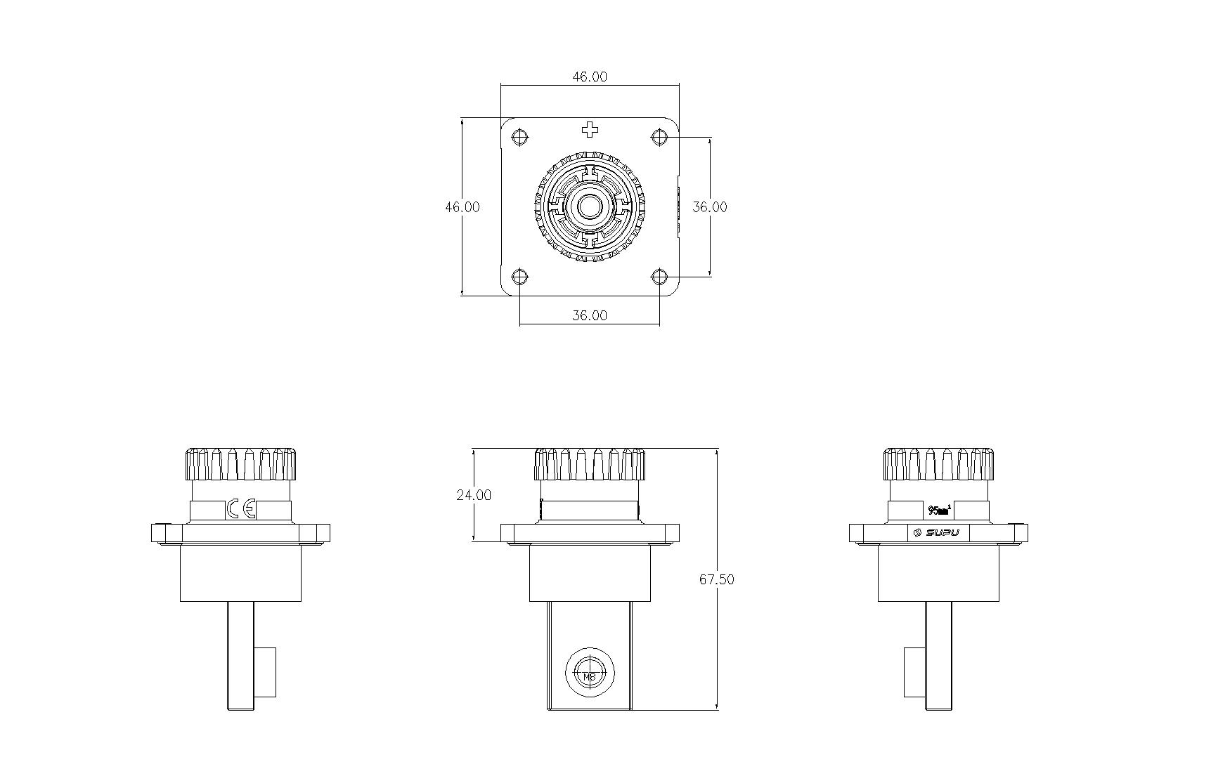 储能连接器ESF-RS300A95YB4-速普IP67新能源储能连接器