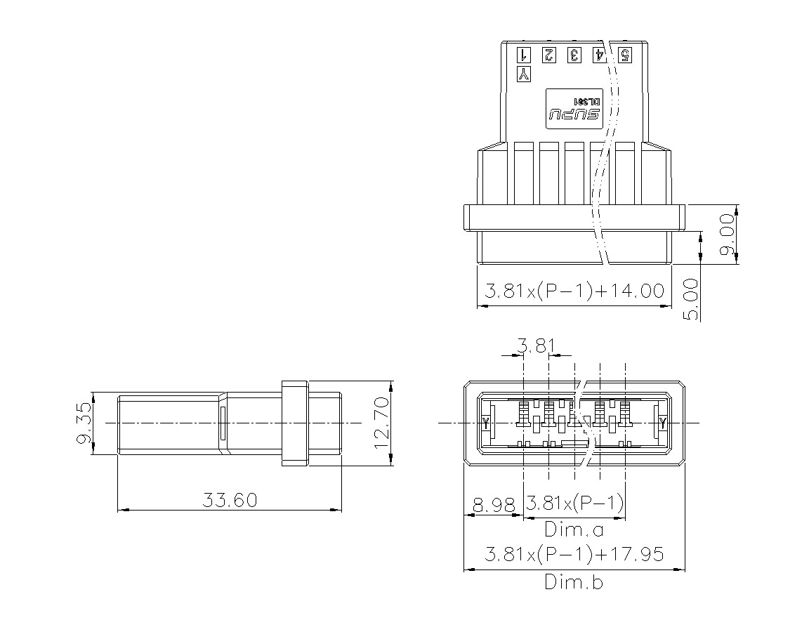 动态接插件连接器DL381H1XXF-BK-0X12(03-10)-蓝狮