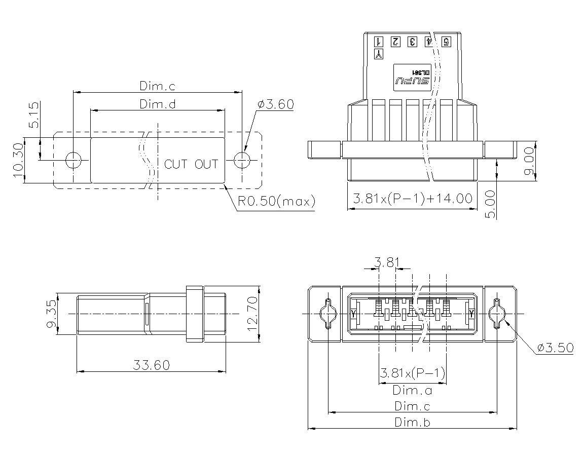 动态接插件连接器DL381H1XXF-BK-0Y12(03-10)-蓝狮