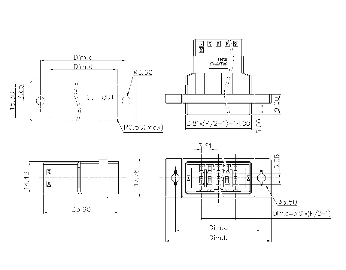 动态接插件连接器DL381H2XXF-BK-0X12(06-20)-蓝狮