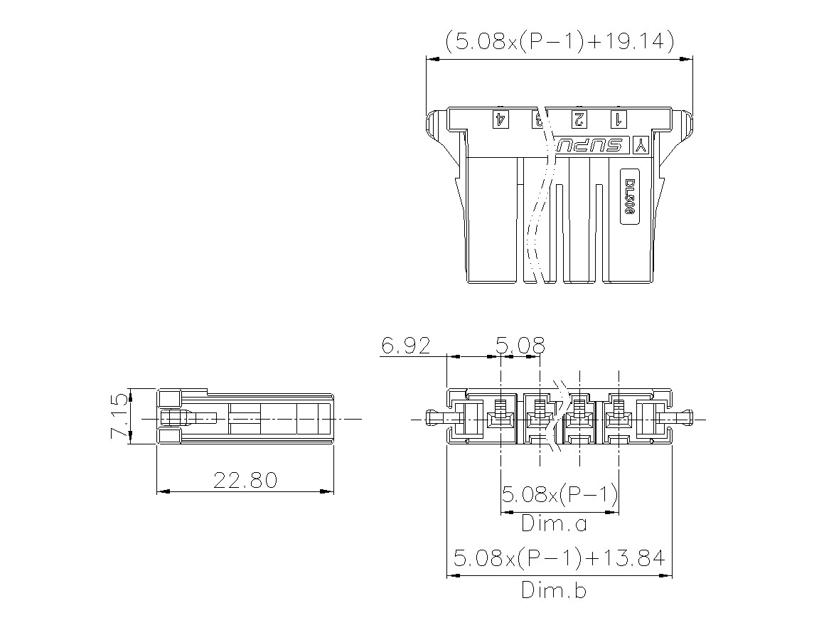 动态接插件连接器DL508H1XXM-BK-0Y10(02-06)-蓝狮