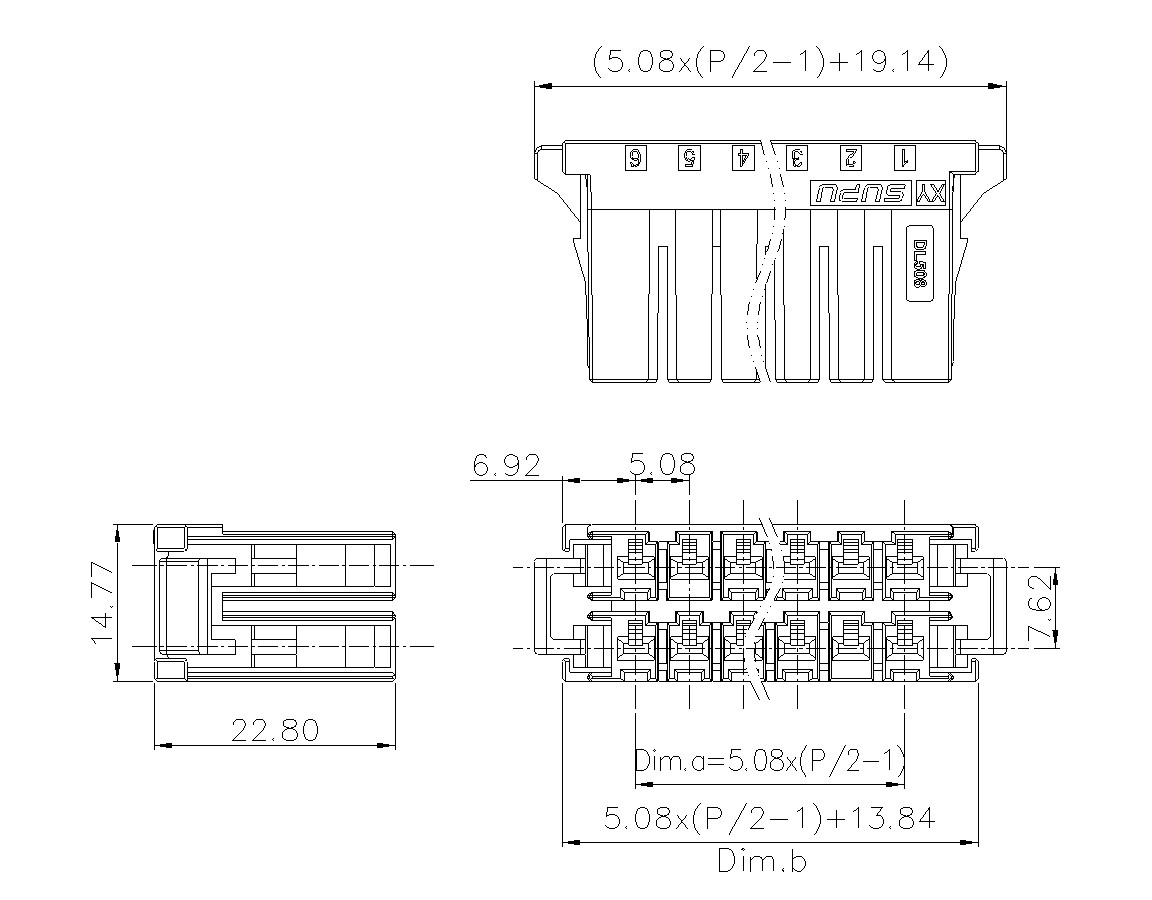 动态接插件连接器DL508H2XXM-BK-XY10(06-12)-蓝狮