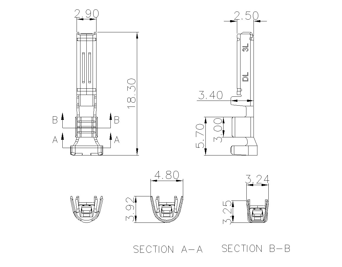 动态接插件连接器DL508V30F-03-2200-蓝狮