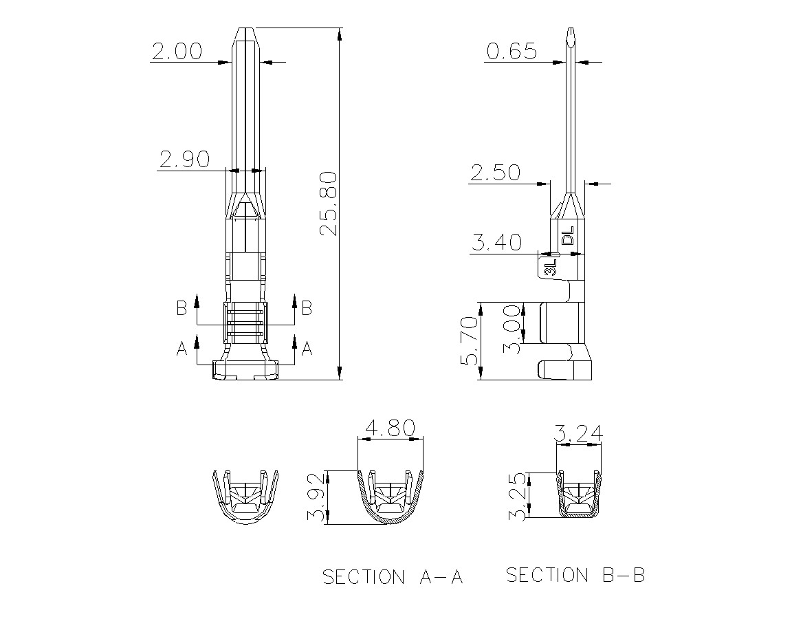 动态接插件连接器DL508V30M-03-2200-蓝狮