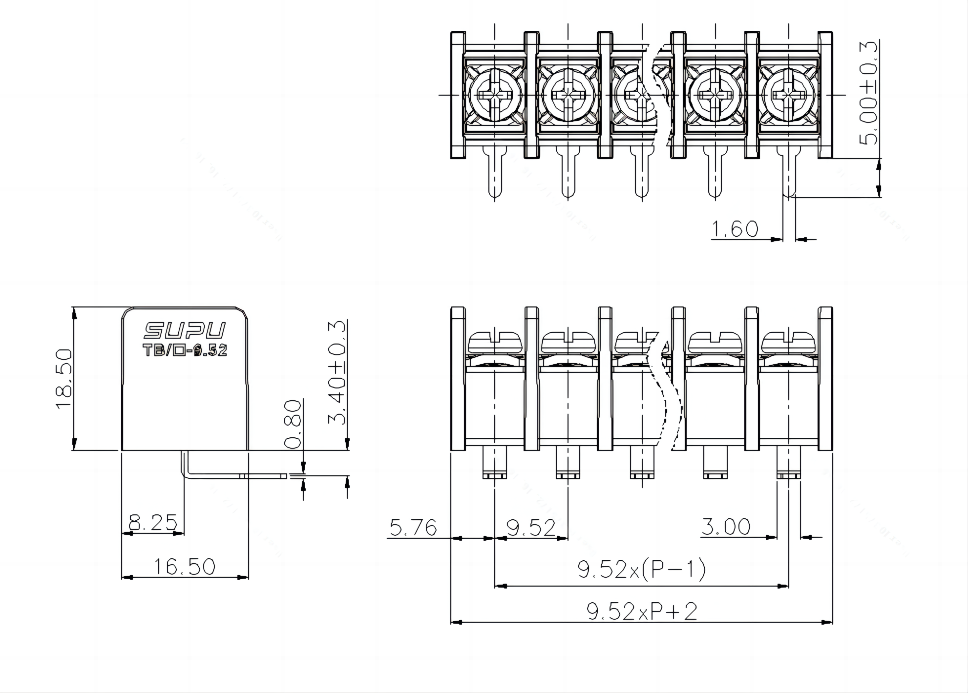 栅栏式端子TB/C5-9.52HXXC-50-001